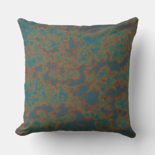 Rust Abstract Throw Pillow