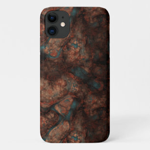 Rust and blue stone iPhone 11 case