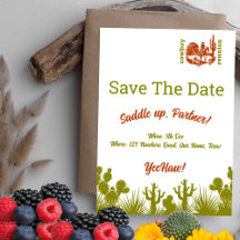 rust and olive green cowboy cactus tree reunion