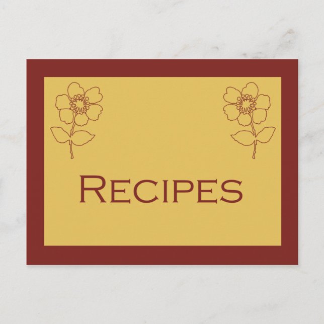 Rust and Tan Recipe Card (Front)