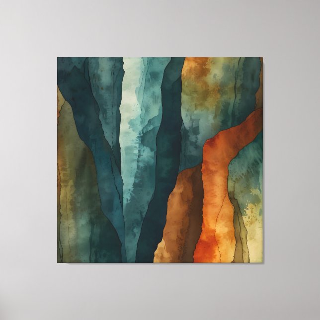 Rust and Teal Canvas Print (Front)