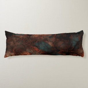 Rust and turquoise stone body pillow