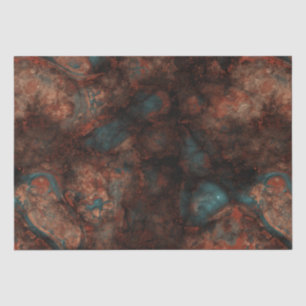 Rust and turquoise stone tissue paper