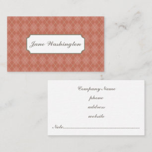 Rust Argyle Business Card