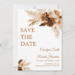 Rust Bohemian And Pampas Grass Stylish Save The Date<br><div class="desc">Rust Bohemian And Pampas Grass Stylish Save the Date</div>