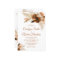 Rust Bohemian And Pampas Grass Wedding Invitation