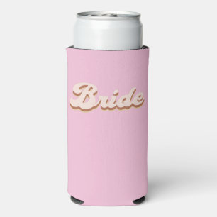 Rust Boho Retro  Bachelorette Party Bride   Seltzer Can Cooler