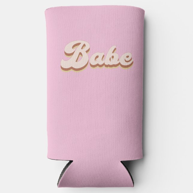 Rust Boho Retro Bachelorette Party Bridesmaid Can  Seltzer Can Cooler (Front)