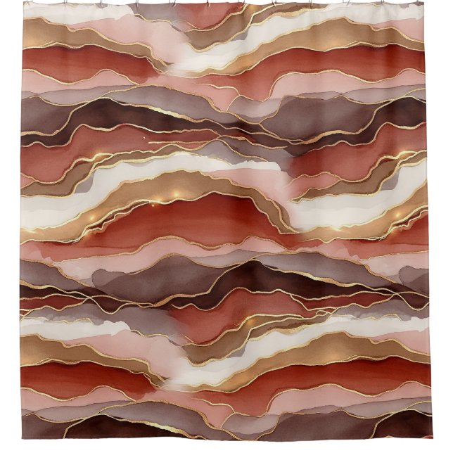 Rust Brown Gold Marble Contemporary (Front)