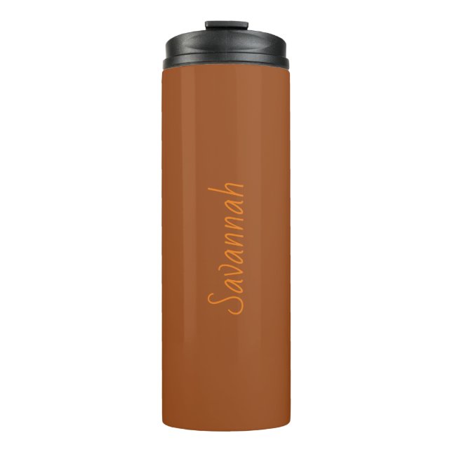 Rust-Brown Thermal Tumbler (Front)
