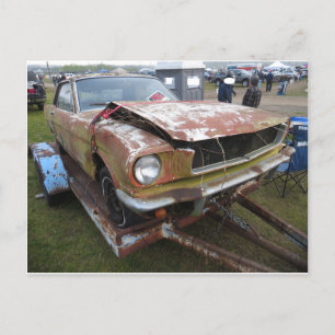 Rust Bucket With Bent Hood Postcard
