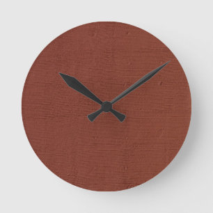 Rust Coloured Wall Round Clock