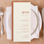 Rust Desert Wedding Menu Cards<br><div class="desc">Earthy Rust Wedding Menu Cards
Minimalist Wedding Menu Cards | Modern Menu, Wedding Dinner Menu, Rustic Let's Eat Wedding Dinner and Drinks Menu, Simple Calligraphy Rustic Wedding Menus Wedding Menus, Rustic Wedding Menu, Wedding Table Menu</div>
