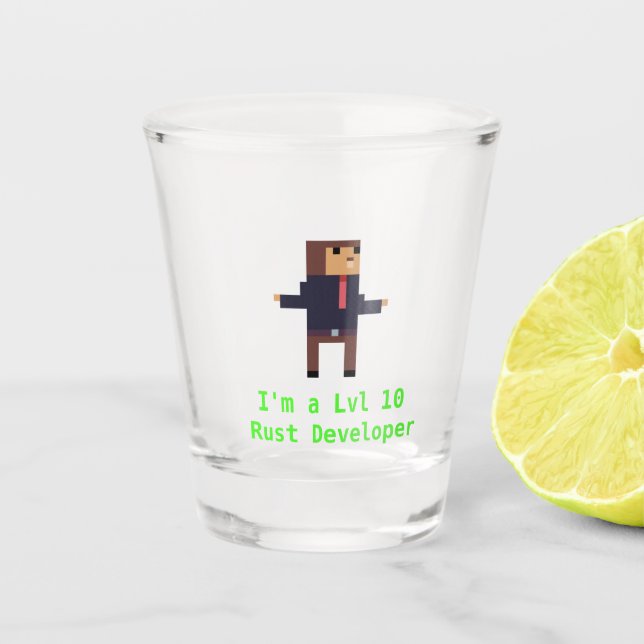 Rust Developer Shot Glass (Front)