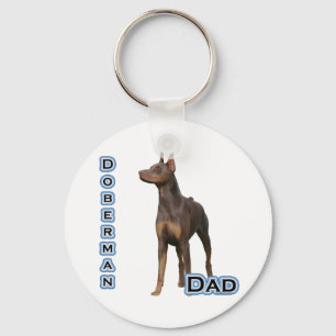 Rust Doberman Dad 4 - Keychain