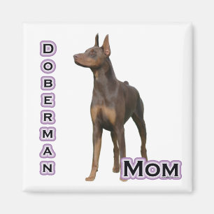 Rust Doberman Mom 4 - Magnet