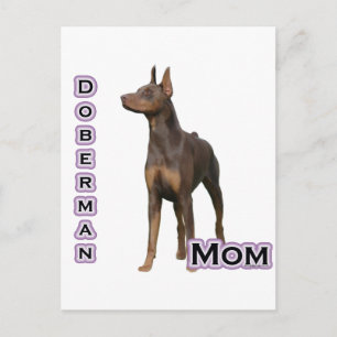 Rust Doberman Mom 4 Postcard
