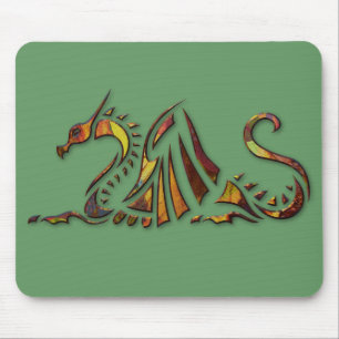 Rust Dragon Mouse Pad