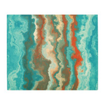 Rust et Turquoise Abstrait