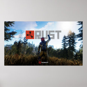 Rust Game Facepunch Logo Gaming Poster
