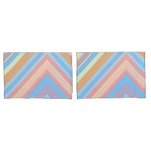 Rust Leaf Geometric Pattern Pillowcases – Modern A