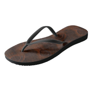 Rust Marble Abstract Flip Flops