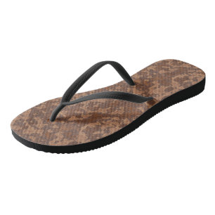 Rust Marble Abstract Flip Flops