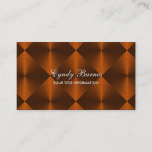 Rust Metallic Look Diamond Tiles Business Card