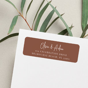 Rust   Modern Handwritten Script Return Address