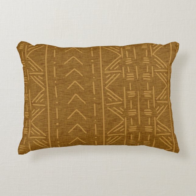 Rust Mudcloth  Accent Pillow (Front)