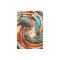 Rust N Teal Abstract Dolphin vs Eagle Canvas