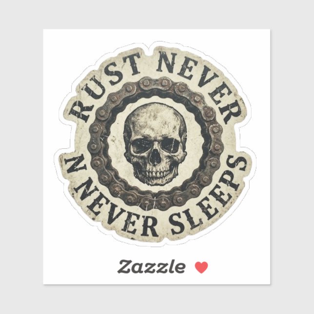 Rust Never Sleeps Biker Chain Decal (Sheet)
