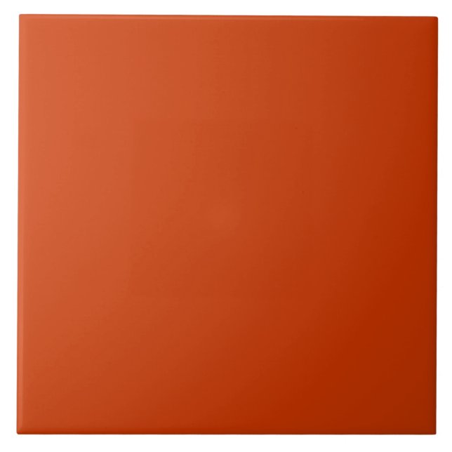 Rust Orange Burnt Sienna Decorative  Tile (Front)