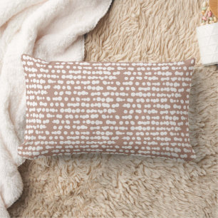 Rust Organic Dots Markmaking Pattern Lumbar Pillow