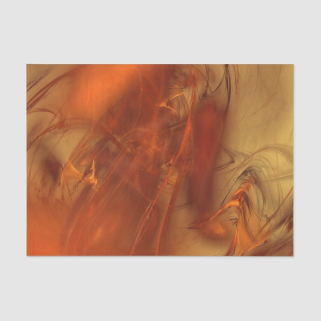 Rust Realm Fractal and Gold Tissue Paper (Front)