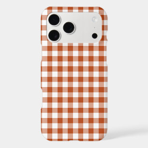 Rust Red Plaid Gingham iPhone Case