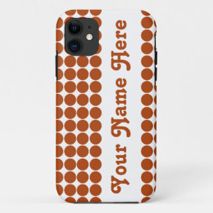 Rust Red Safari Dot with name iPhone 11 Case