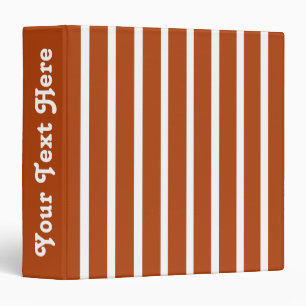 Rust Red Safari Stripe Binder