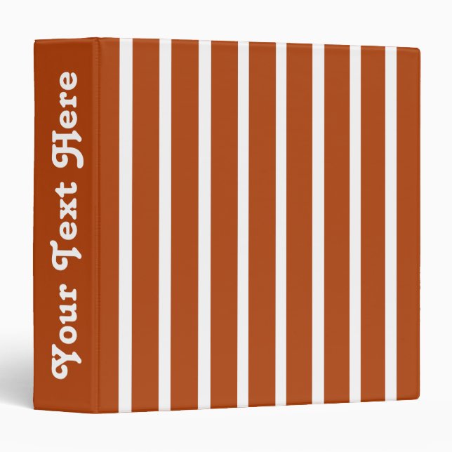 Rust Red Safari Stripe Binder (Front/Spine)