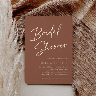 Rust & Rose Boho Minimalist Script Bridal Shower