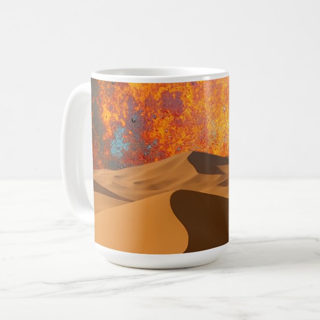 Rust Sky Dunes Coffee Mug (Front Left)