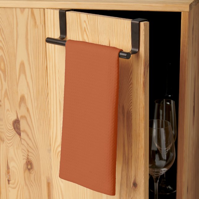 Rust Solid Colour Kitchen Towel (Thirds Fold)
