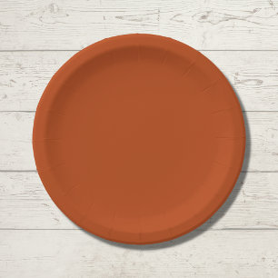Rust Solid Colour Paper Plate