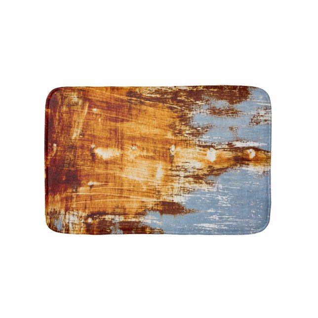 Rust steel sheet, textured background. bath mat (Front)
