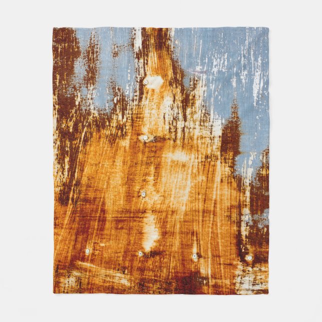Rust steel sheet, textured background. fleece blanket (Front)