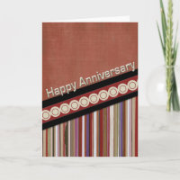 Rust Stripes and Circles 3D Anniversary