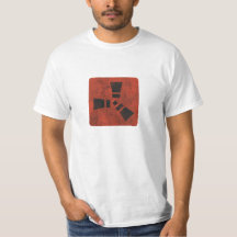 RUST Symbol Black on Dirty Red 