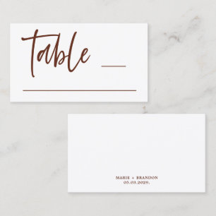 Rust Terracotta Bride and Groom Names Wedding  Business Card