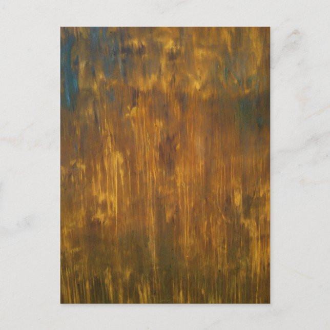 Rust Textured Original Painting Postcard (Front)