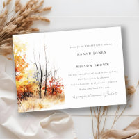 Rust Yellow Fall Landscape Plaid Weekend Party